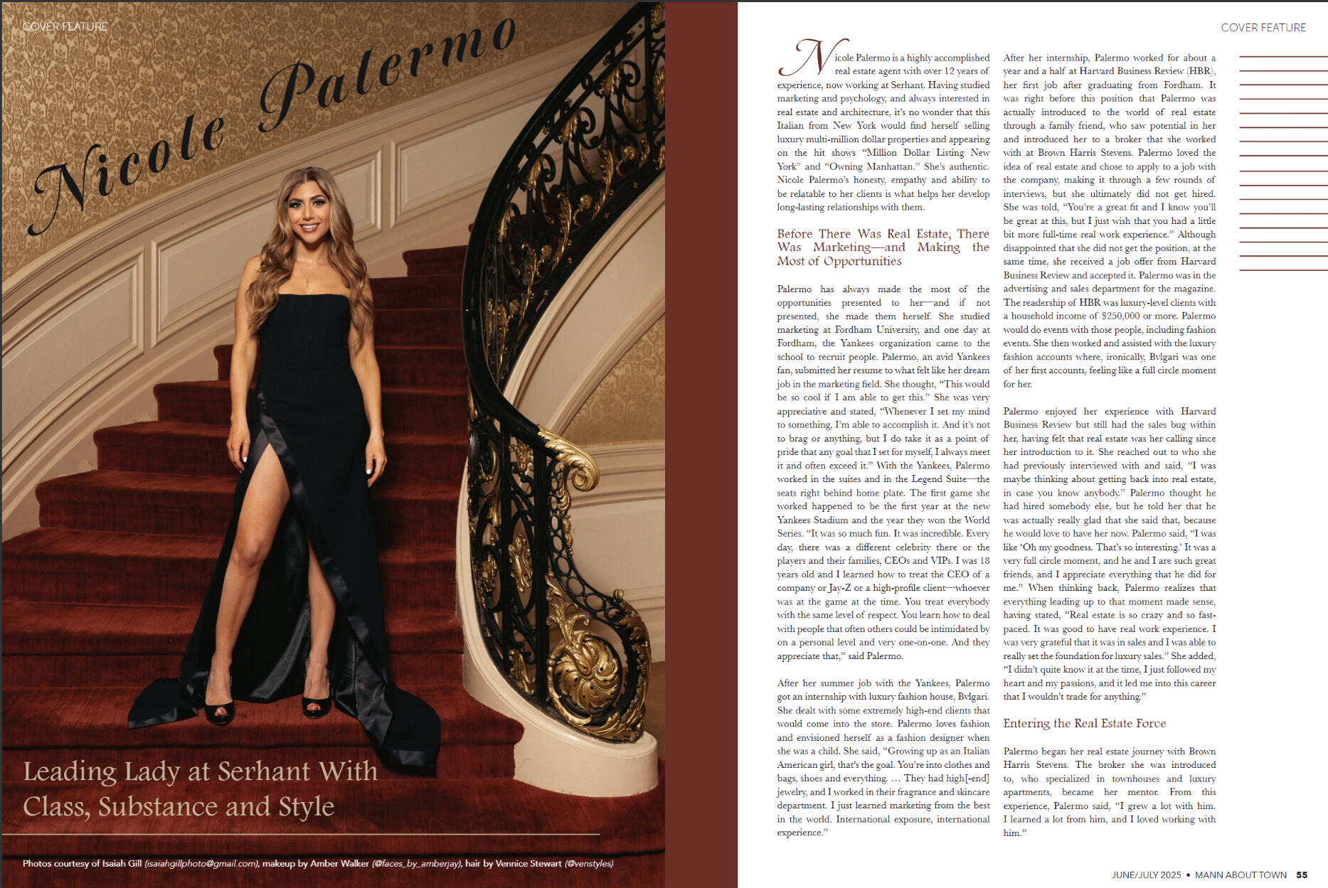Nicole Palermo Cover Feature - Mann About Town Magazine
